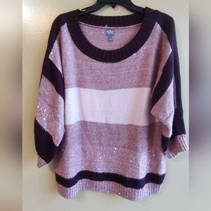 Soho Purple Sweater w/sequins